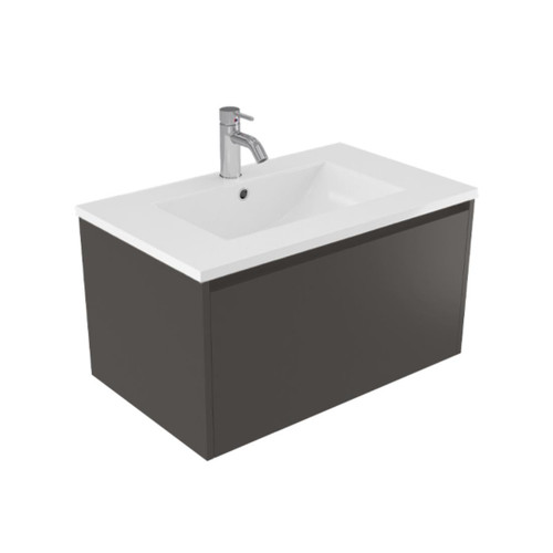 Fucina Vanity Wall 760 1 Taphole Vitreous China Top 1 Drawer Bullet