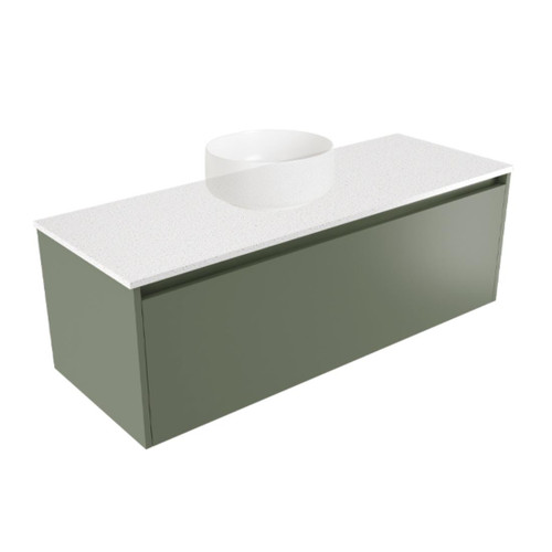 Fucina Vanity Wall 1190 Motion E Stone Top 1 Drawer Green Slate