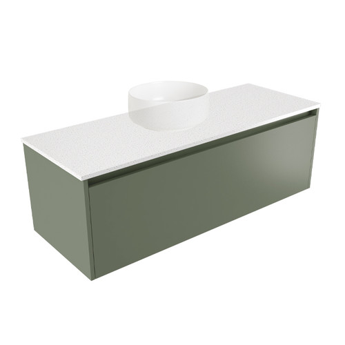 Fucina Vanity Wall 1200 Motion E Stone Top 1 Drawer Green Slate
