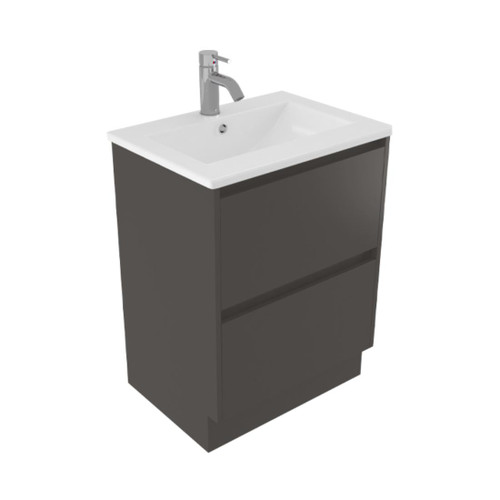 Fucina Vanity Floor 600 1 Taphole Vitreous China Top 2 Drawer Bullet