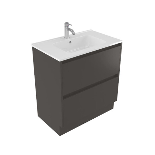 Fucina Vanity Floor 750 1 Taphole Polymarble Top 2 Drawer Bullet