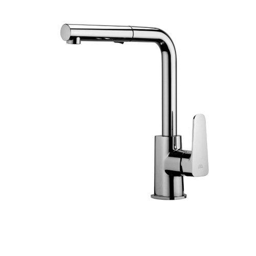 Sly Kitchen Sink Mixer 1 Hole & Swivel Spout & 3 Stainless Steel Hoses & Nylon Hose & Hand Shower