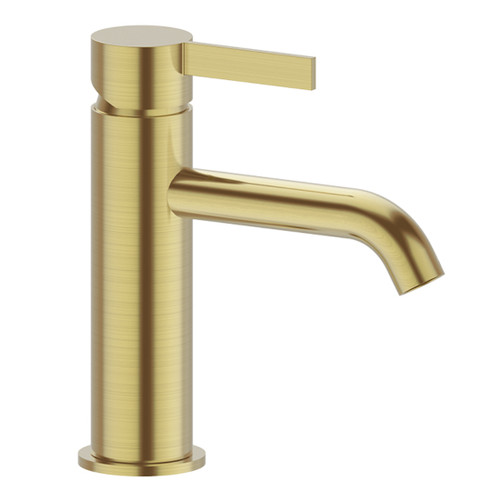 Due Basin Mixer 316 Stainless Steel Brushed Brass Lead Free