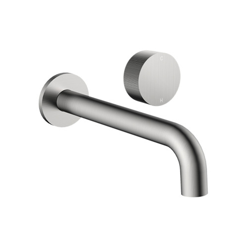 Lente Basin/Bath Mixer 2 Tap Hole Wall Brushed Nickel Lead Free