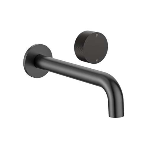 Lente Basin/Bath Mixer 2 Tap Hole Wall Gun Metal Lead Free
