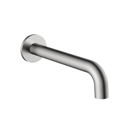 Lente Wall Basin/Bath Spout 200mm Brushed Nickel Lead Free