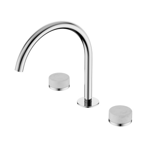 Serenity Bath/Kitchen Set Arc Spout With Carrara Handle Chrome