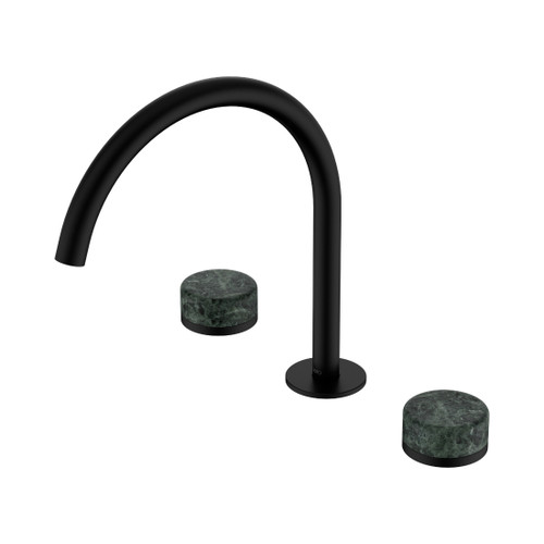Serenity Bath/Kitchen Set Arc Spout With Verde Alpi Handle Matte Black
