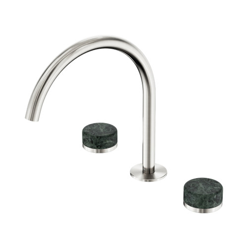 Serenity Bath/Kitchen Set Arc Spout With Verde Alpi Handle Brushed Nickel