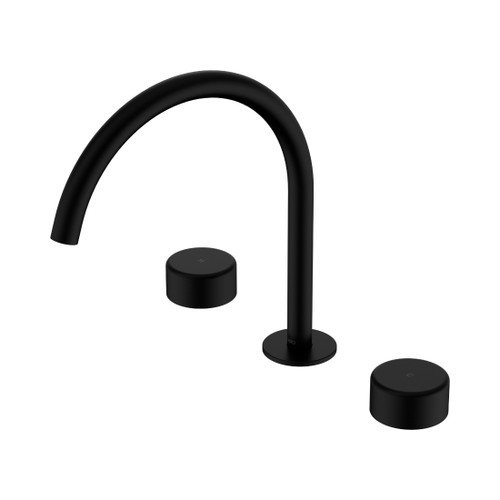 Serenity Bath/Kitchen Set Arc Spout With Metal Handle Matte Black