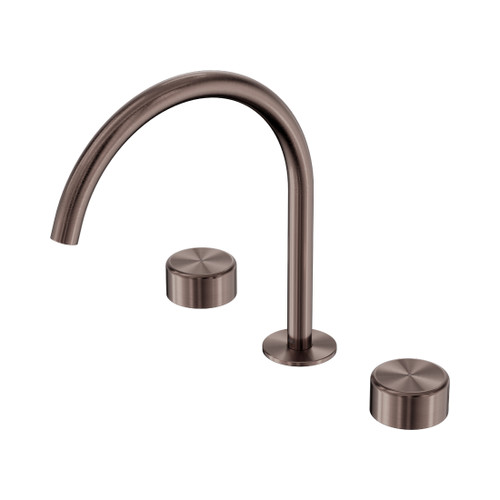 Serenity Bath/Kitchen Set Arc Spout With Metal Handle Brushed Bronze