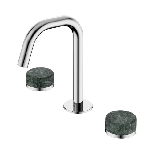 Serenity Basin Set Edge Spout With Verde Alpi Handle Chrome