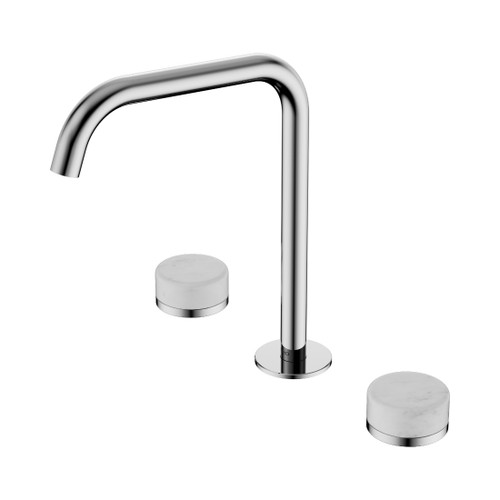 Serenity Bath/Kitchen Set Edge Spout With Carrara Handle Chrome