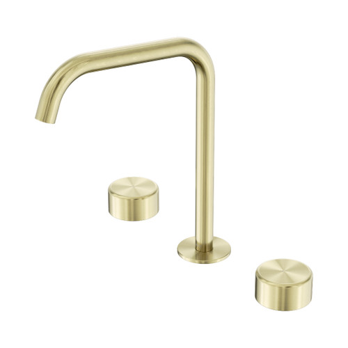 Serenity Bath/Kitchen Set Edge Spout With Metal Handle Brushed Gold