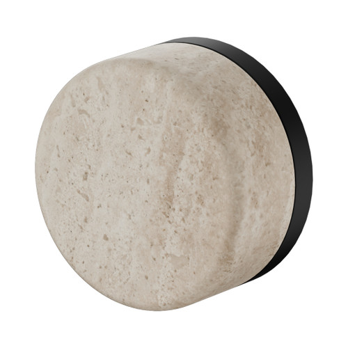 Serenity Progressive Shower Mixer With Rome Travertine Handle Matte Black