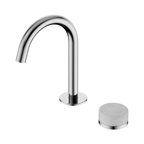 Serenity Progressive Basin Mixer Arc Spout With Carrara Handle Chrome