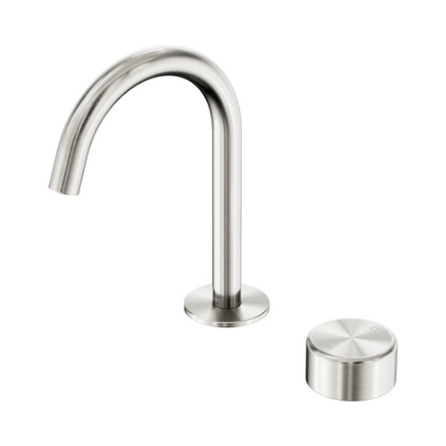 Serenity Progressive Basin Mixer Arc Spout With Metal Handle Brushed Nickel