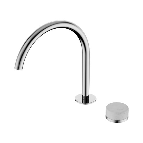Serenity Progressive Bath/Kitchen Mixer Arc Spout With Carrara Handle Chrome