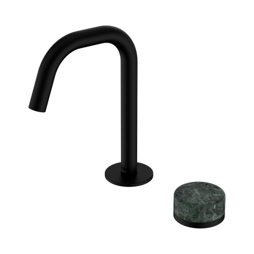 Serenity Progressive Basin Mixer Edge Spout With Verde Alpi Handle Matte Black