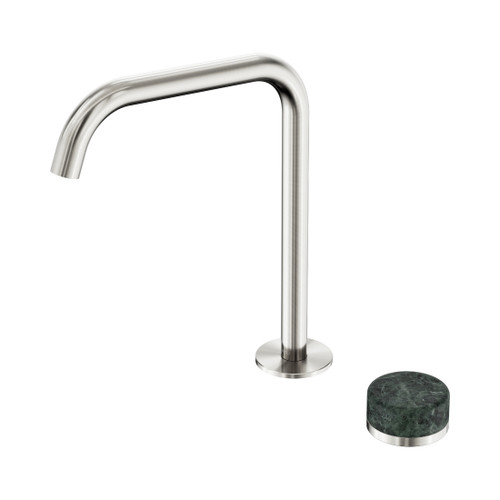 Serenity Progressive Bath/Kitchen Mixer Edge Spout With Verde Alpi Handle Brushed Nickel
