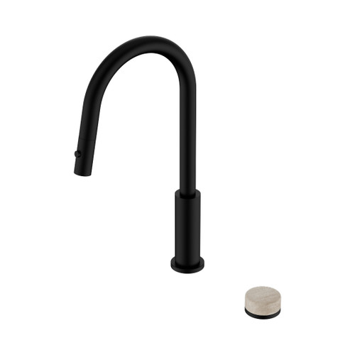 Serenity Progressive Pull Out Kitchen Set With Rome Travertine Handle Matte Black