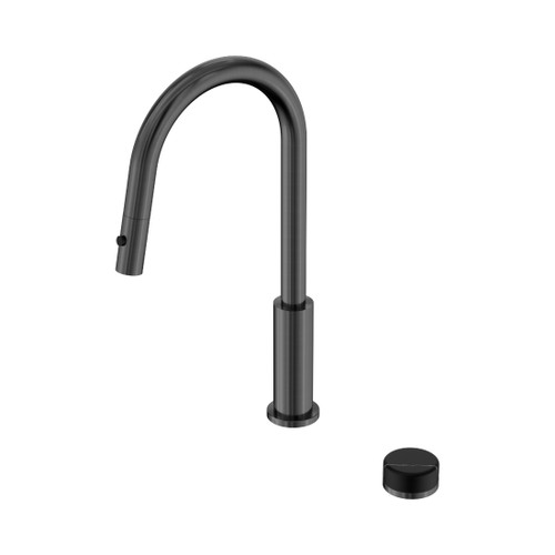 Serenity Progressive Pull Out Kitchen Set With Marquina Black Handle Gun Metal