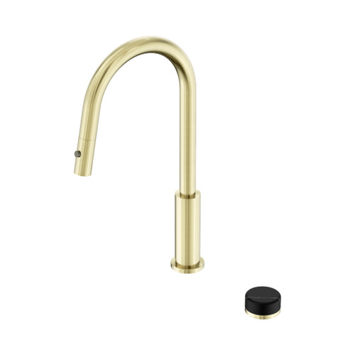 Serenity Progressive Pull Out Kitchen Set With Marquina Black Handle Brushed Gold