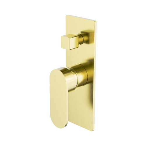 Ecco Shower Mixer With Divertor Brushed Gold