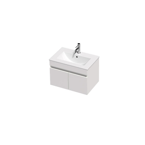 Lulu Vanity 40 600 2 Door Wall (F1) White Velvet Rubik Basin
