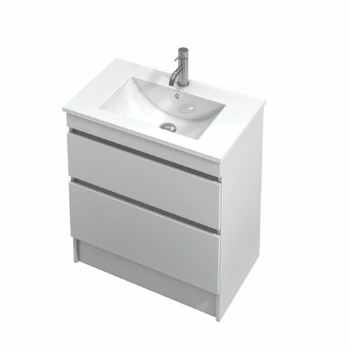 Lulu Floor Standing Vanity 750 2 Drawers Ceramic Wilderness 4433-WG