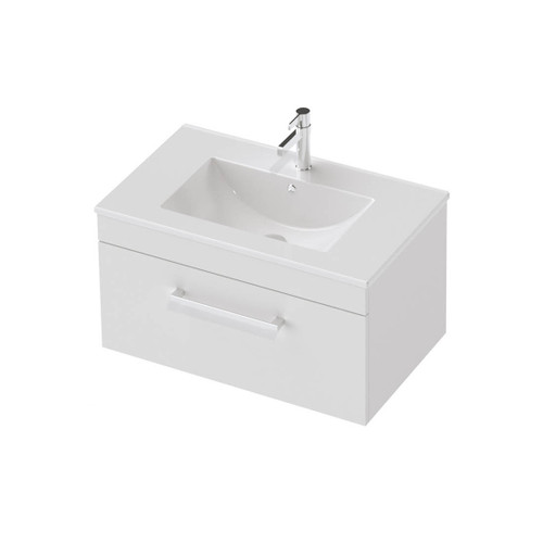 Riva Classic Wall Hung Vanity 750 1 Drawer White 1040-W