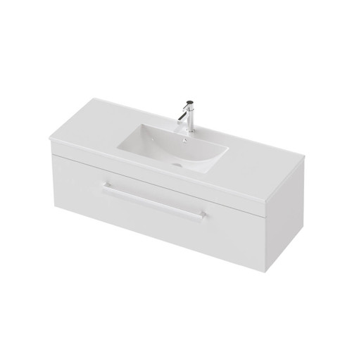 Riva Classic Wall Hung Vanity 1200 1 Drawer White 1056-W
