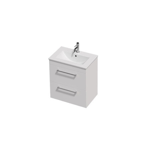 Riva Classic Vanity 40 600 2 Drawer Wall (F2) Woodgrain/Colour Rubik Basin