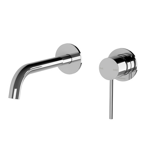 Vivid Slimline Wall Basin/Bath Mixer Set SwitchMix 60mm Backplates Chrome