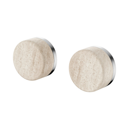 Serenity Wall Top Assembly With Rome Travertine Handle Chrome