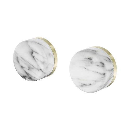 Serenity Wall Top Assembly With Arabescato Corchia Handle Brushed Gold