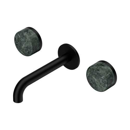 Serenity Wall Basin Set 160mm Spout With Verde Alpi Handle Matte Black