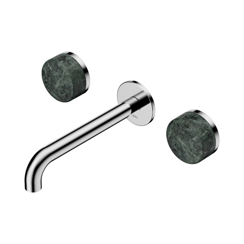 Serenity Wall Basin Set 185mm Spout With Verde Alpi Handle Chrome