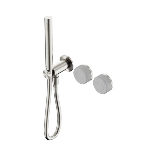 Serenity Progressive Shower System With Carrara Handle And Slim Shower Brushed Nickel
