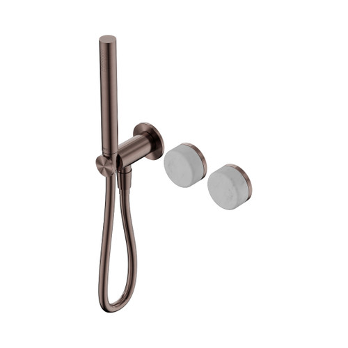 Serenity Progressive Shower System With Carrara Handle And Slim Shower Brushed Bronze