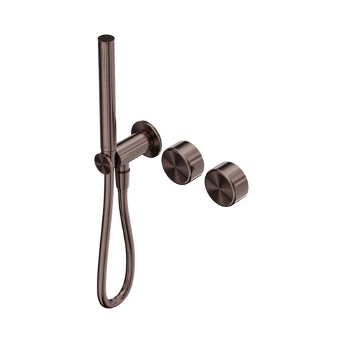 Serenity Progressive Shower System With Metal Handle And Slim Shower Brushed Bronze
