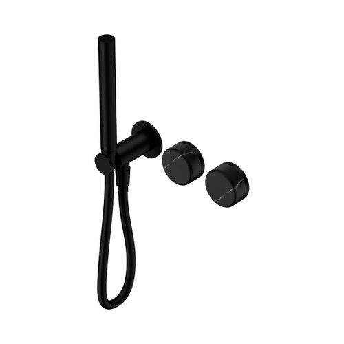 Serenity Progressive Shower System With Marquina Black Handle And Slim Shower Matte Black