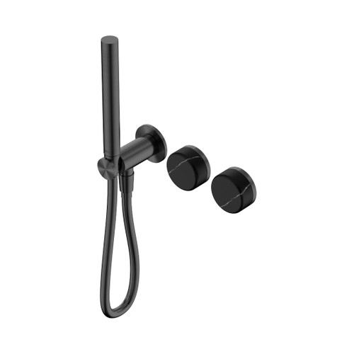 Serenity Progressive Shower System With Marquina Black Handle And Slim Shower Gun Metal