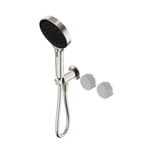 Serenity Progressive Shower System With Carrara Handle And Hand Shower Brushed Nickel