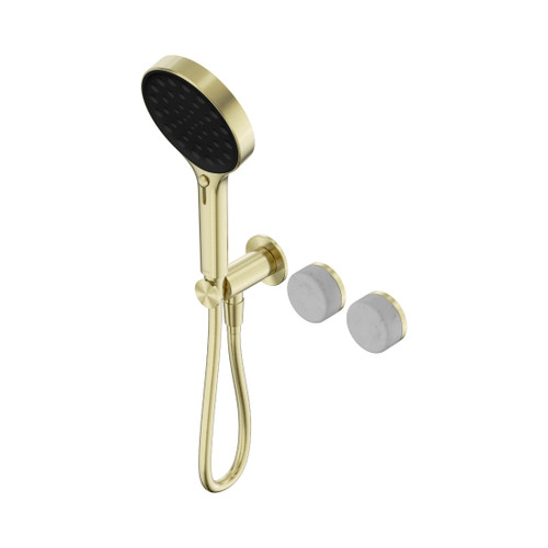 Serenity Progressive Shower System With Carrara Handle And Hand Shower Brushed Gold