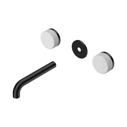 Serenity Wall Basin Set 160mm Spout With Carrara Handle Trim Kit Only Matte Black
