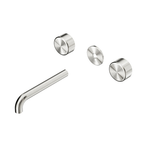 Serenity Wall Basin Set 185mm Spout With Metal Handle Trim Kit Only Brushed Nickel
