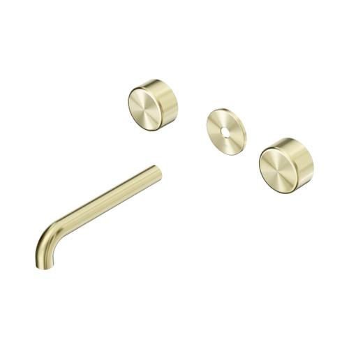 Serenity Wall Basin Set 185mm Spout With Metal Handle Trim Kit Only Brushed Gold