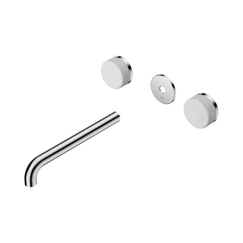 Serenity Wall Basin Set 220mm Spout With Carrara Handle Trim Kit Only Chrome