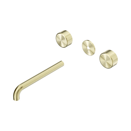 Serenity Wall Basin Set 220mm Spout With Metal Handle Trim Kit Only Brushed Gold